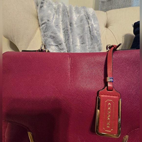 COACH MADISON SADIE FLAP SATCHEL IN SPECTATOR SAFFIANO LEATHER. NO STRAP - Picture 2 of 11